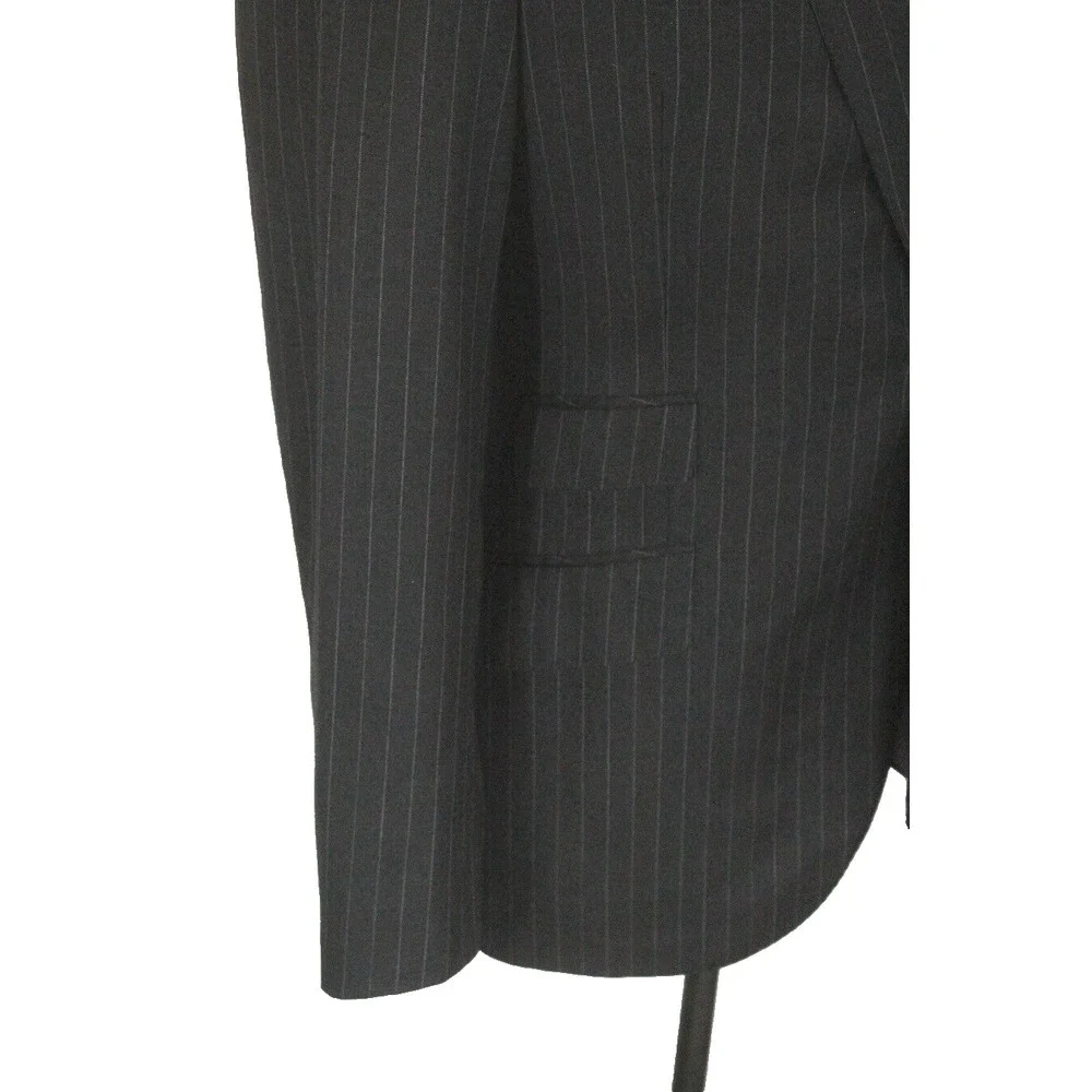 charcoal pinstripe Michael Andrews Bespoke blazer jacket sport suit coat slim 40